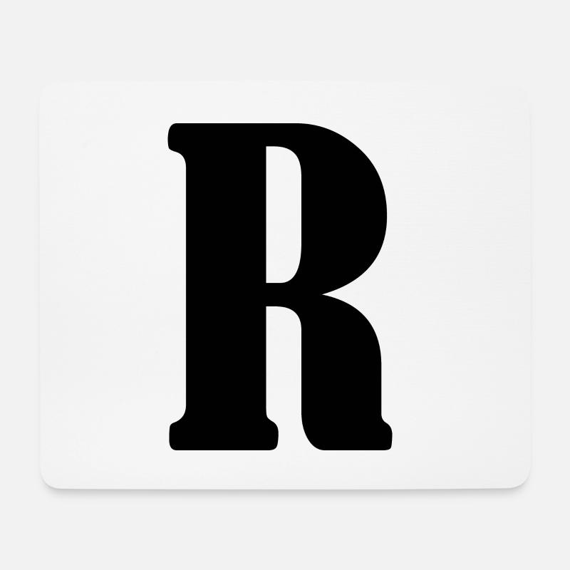 R - Mousepad (Querformat) - Weiß