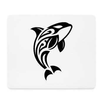 Saut Orca Tribal Style De Tatouage - Tapis de souris (format paysage) - blanc - Devant
