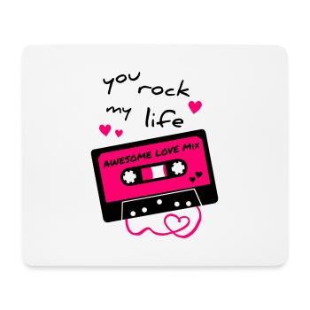 Love Mix Tape - Tapis de souris (format paysage) - blanc - Devant