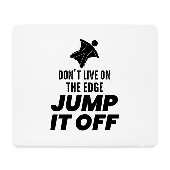 Wingsuit fliegen Base Jumping Fallschirmspringen Wingsuiting - Mousepad (Querformat) - Weiß - Vorne