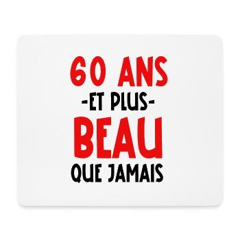 60 ans et plus beau que jamais - Tapis de souris (format paysage) - blanc - Devant