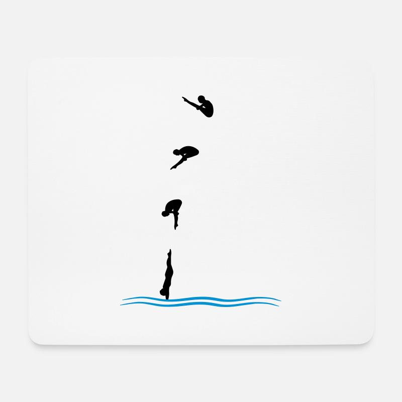 Turmspringen - Mousepad (Querformat) - Weiß
