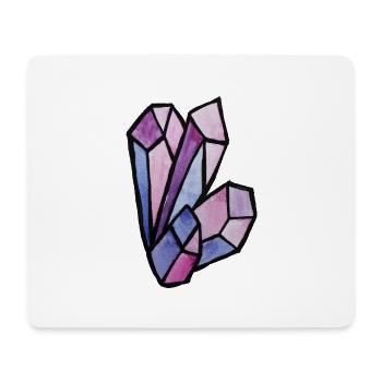 Mosaik aus Buntglas-Edelsteinherzen - Mousepad (Querformat) - Weiß - Vorne