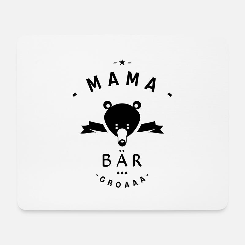 MAMA BÄR - Mousepad (Querformat) - Weiß