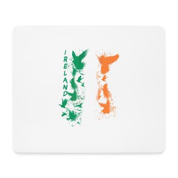 tauben,taube,vögel,vogelschwarm,graffiti,ireland - Mousepad (Querformat) - Weiß - Vorne