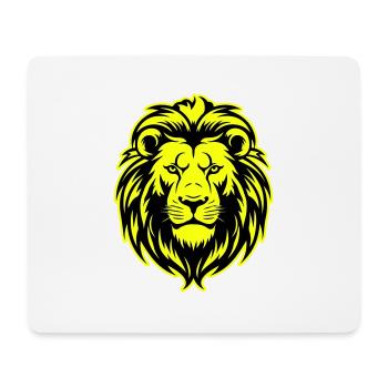 Löwe Kopf Porträt Symbol - Mousepad (Querformat) - Weiß - Vorne