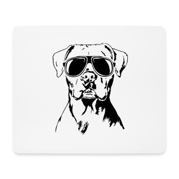 Dogue Argentino Cool Portrait Chien Chien Wilsigns - Tapis de souris (format paysage) - blanc - Devant