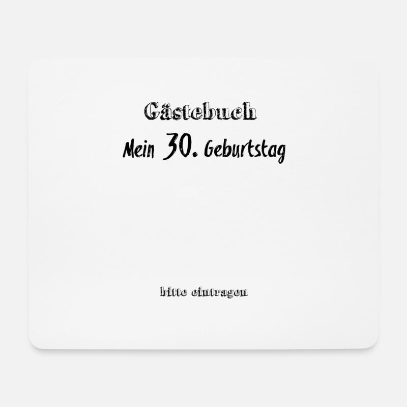 30. Geburtstag Gästeliste - Mousepad (Querformat) - Weiß