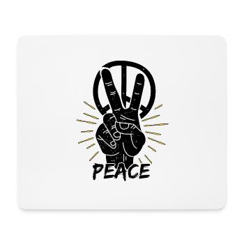 Frieden Freiheit Peace Geschenkidee - Mousepad (Querformat) - Weiß - Vorne