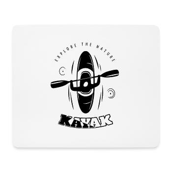 KAYAK RUDERN WASSER KANU RAFTING FLUSS SPORT MOTIV - Mousepad (Querformat) - Weiß - Vorne