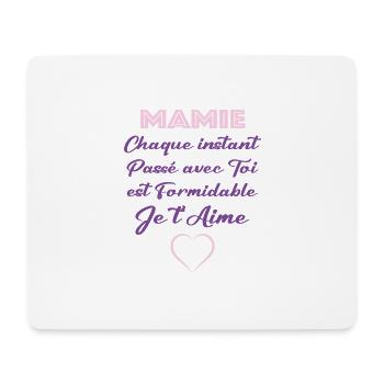 Mamie je t'aime - Tapis de souris (format paysage) - blanc - Devant