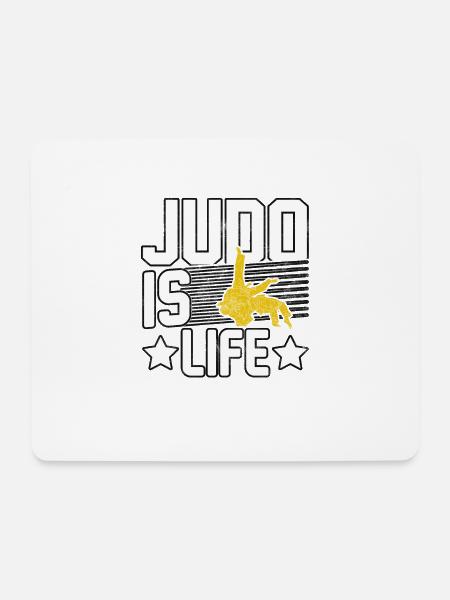 Judo ist Leben - Mousepad (Querformat) - Weiß