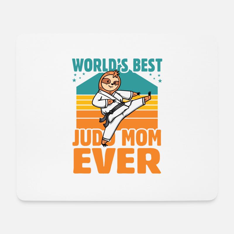 Die Judo-Mama aller Zeiten - Mousepad (Querformat) - Weiß