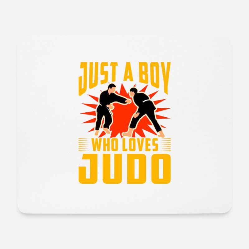 Just a Boy who loves Judo - Mouse Pad (horizontal) - white