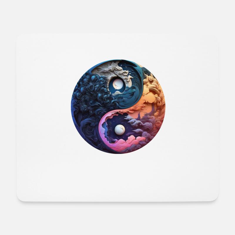 Yin Yang - Mousepad (Querformat) - Weiß