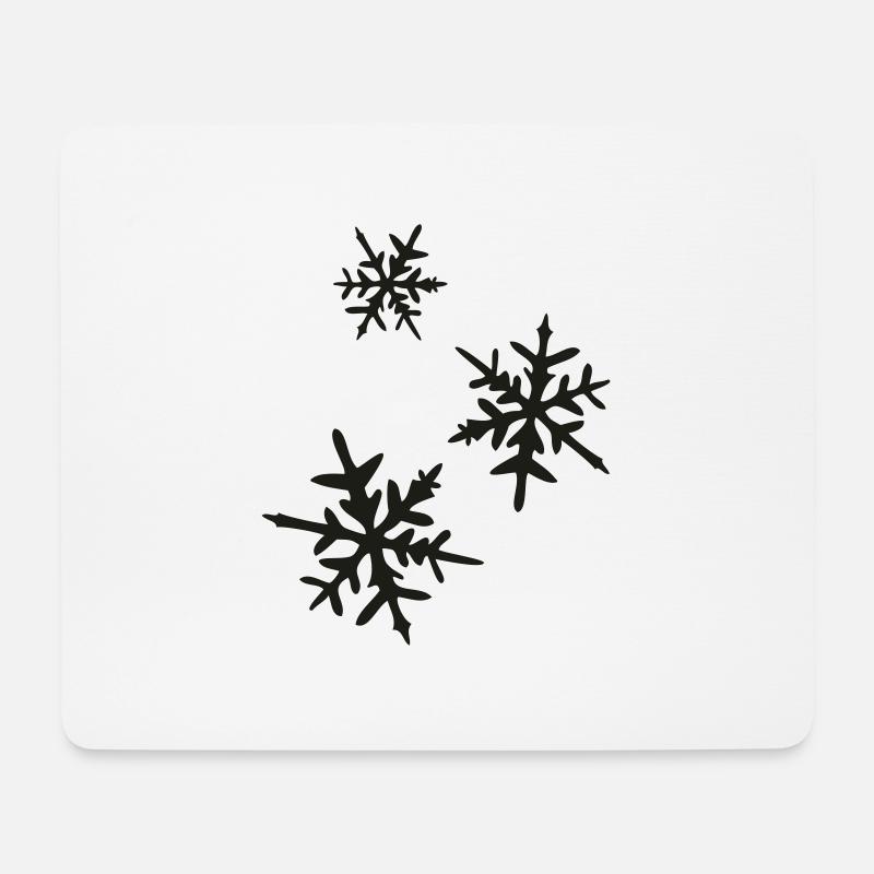Eiskristalle - Mousepad (Querformat) - Weiß