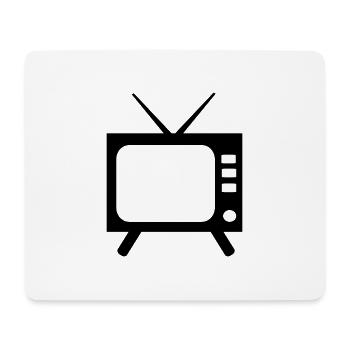 TV - téléviseur - Tapis de souris (format paysage) - blanc - Devant