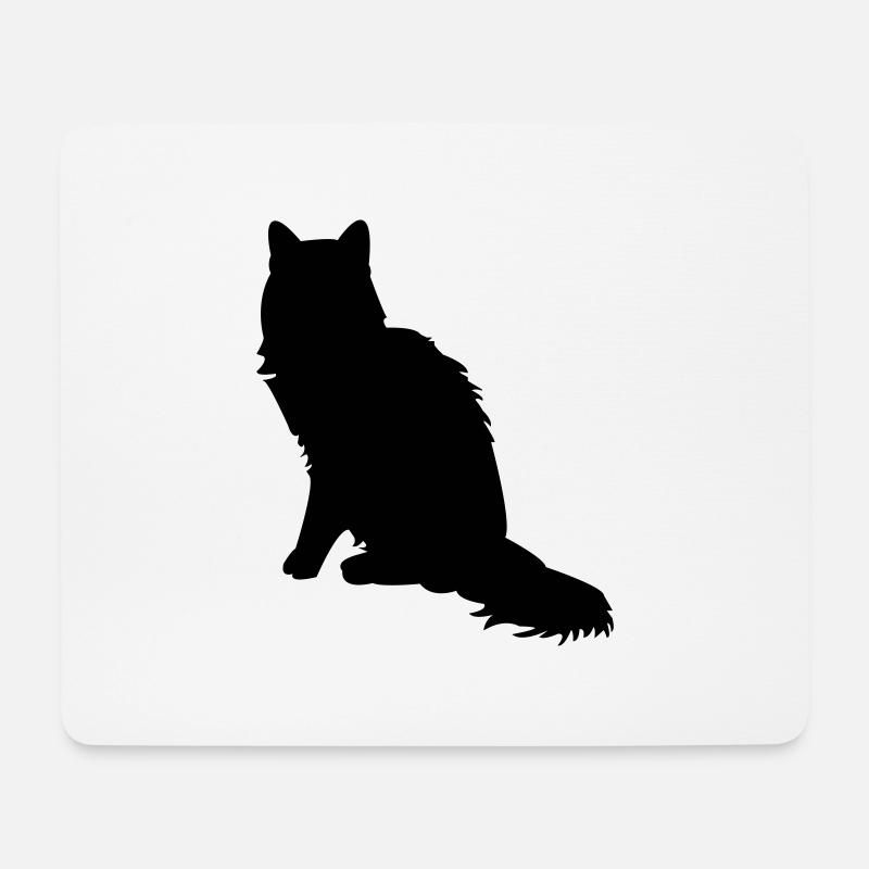 Maine Coon - Mousepad (Querformat) - Weiß