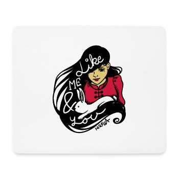 Like me and you - Tapis de souris (format paysage) - blanc - Devant