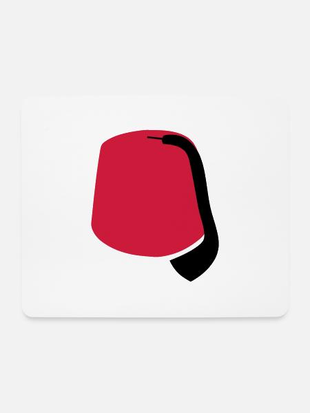 Fez - Mousepad (Querformat) - Weiß