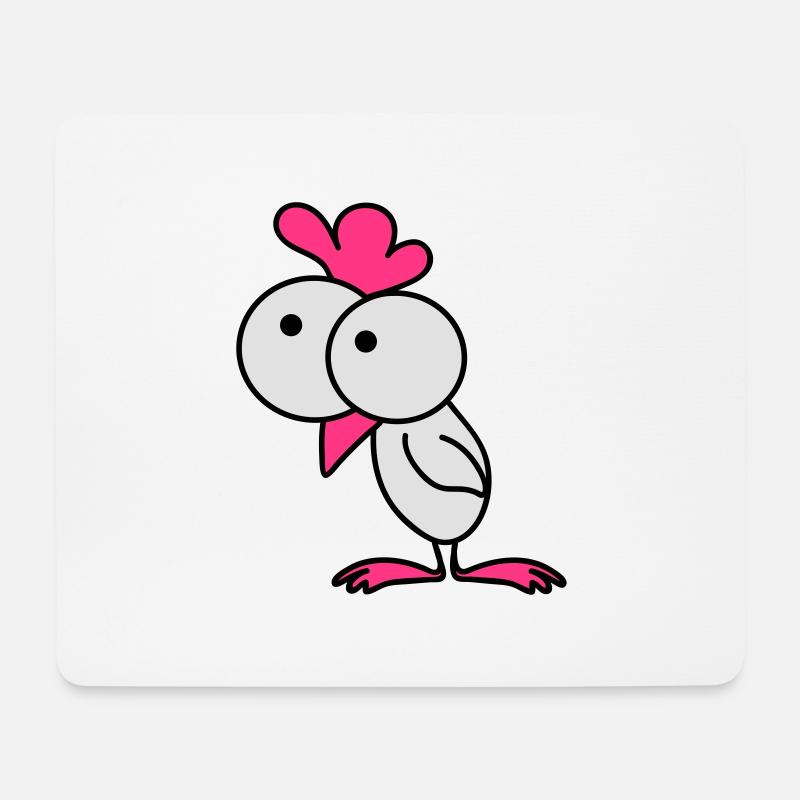 Surprised chick - Mouse Pad (horizontal) - white