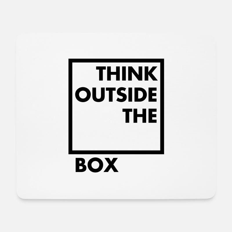 Think outside the box - Mousepad (Querformat) - Weiß