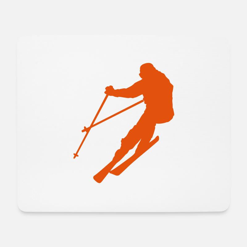 Ski - Mousepad (Querformat) - Weiß