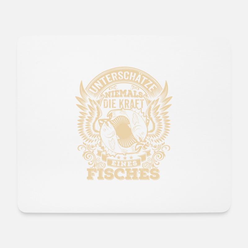 Fisch - Sternzeichen - Unterschätze niemals - Mousepad (Querformat) - Weiß
