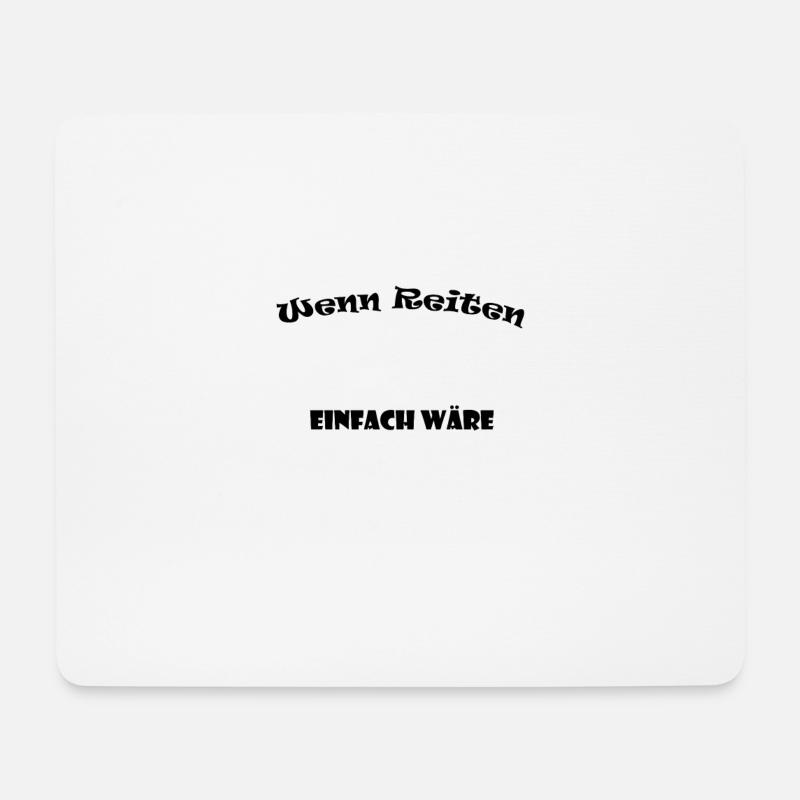 Pferd - Mousepad (Querformat) - Weiß