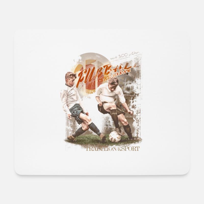 fußball sonne vintage jungs jungen boy must have - Mousepad (Querformat) - Weiß