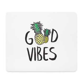 good vibes_v1 - Mousepad (Querformat) - Weiß - Vorne