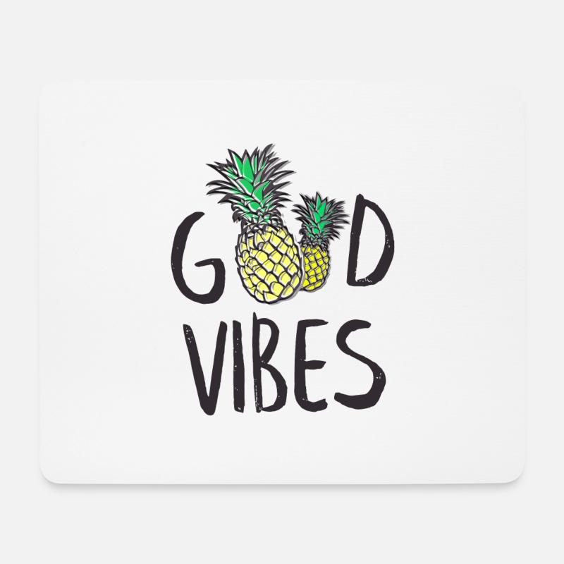 good vibes_v1 - Mousepad (Querformat) - Weiß