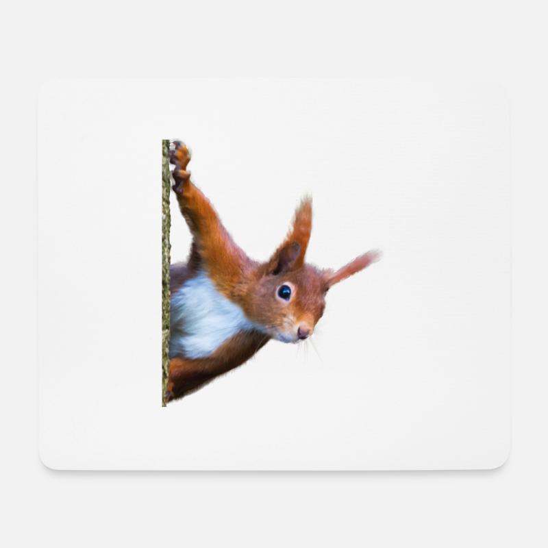 Eichhörnchen - Mousepad (Querformat) - Weiß