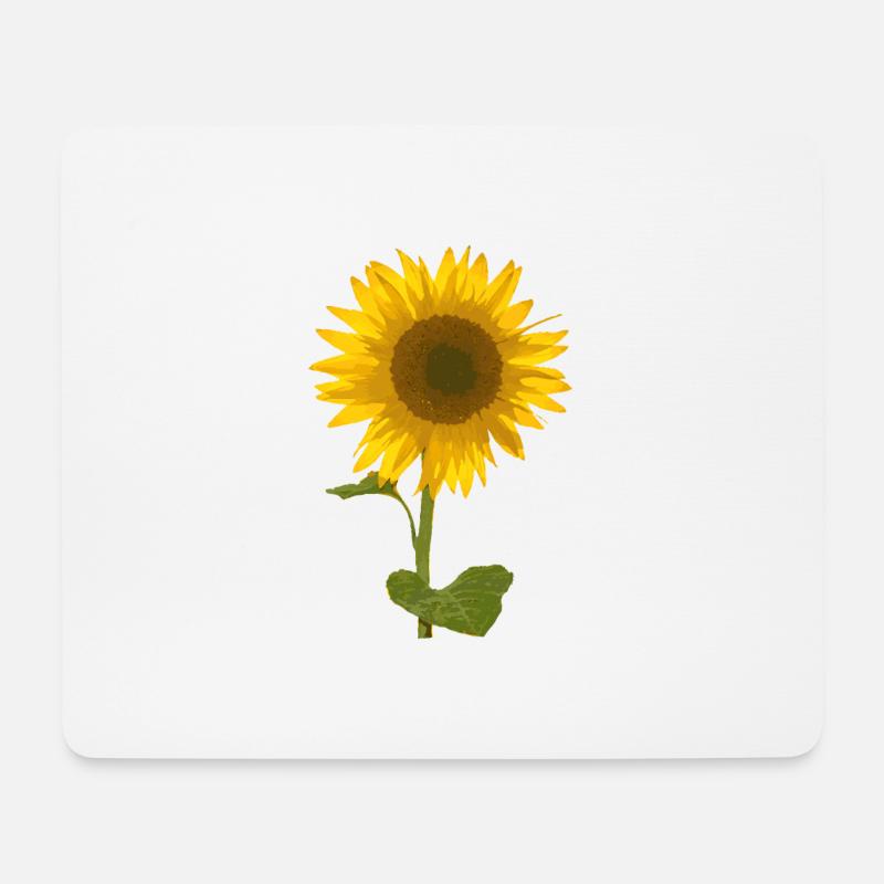 Sonneblume - Mousepad (Querformat) - Weiß