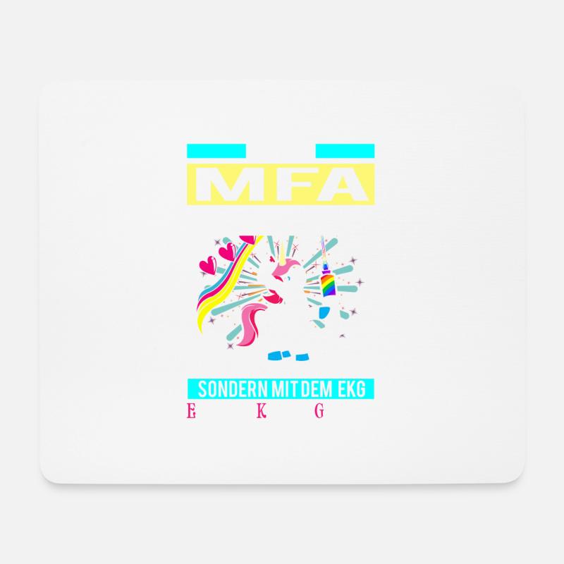MFA Prinzessin - Einhorn Kardio Glitzer - Mousepad (Querformat) - Weiß
