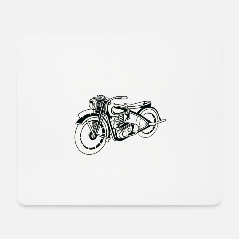Super Motor - Motorrad - Mousepad (Querformat) - Weiß