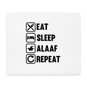 Eat Sleep Alaaf Repeat Karneval Köln lustig witzig - Mousepad (Querformat) - Weiß - Vorne