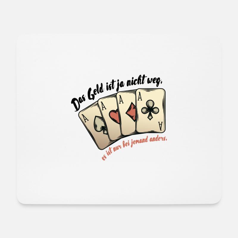 Poker Spruch - Mousepad (Querformat) - Weiß