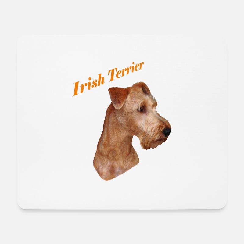 Irish Terrier - Mousepad (Querformat) - Weiß