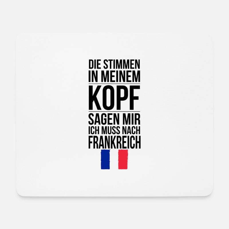 Tasse mit Spruch Frankreich Geschenk - Mousepad (Querformat) - Weiß