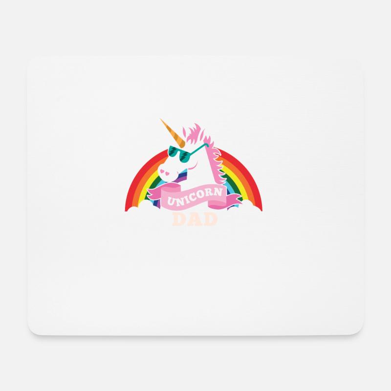 Unicorn Dad - cool sunglasses father - Mouse Pad (horizontal) - white