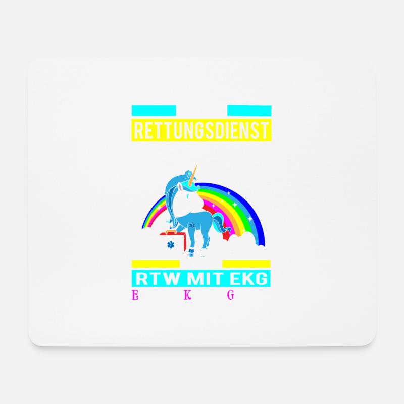 Rettungsdienst Prinzessin Einhorn Geschenk - Mousepad (Querformat) - Weiß