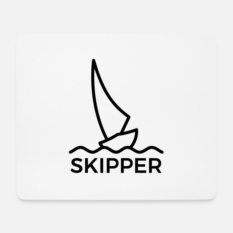 Skipper / segeln - Mousepad (Querformat) - Weiß