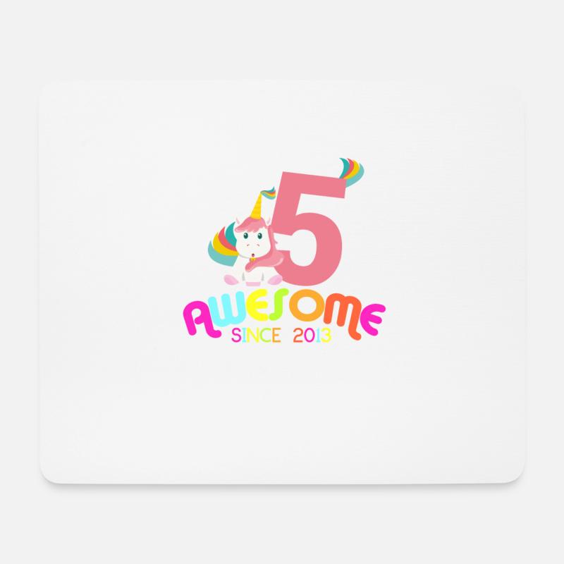 Awesome Since 2013 Unicorn Birthday Gift - Mouse Pad (horizontal) - white