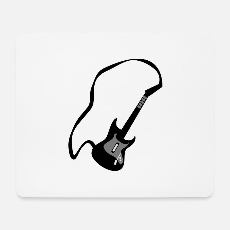 E-Gitarre - Mousepad (Querformat) - Weiß