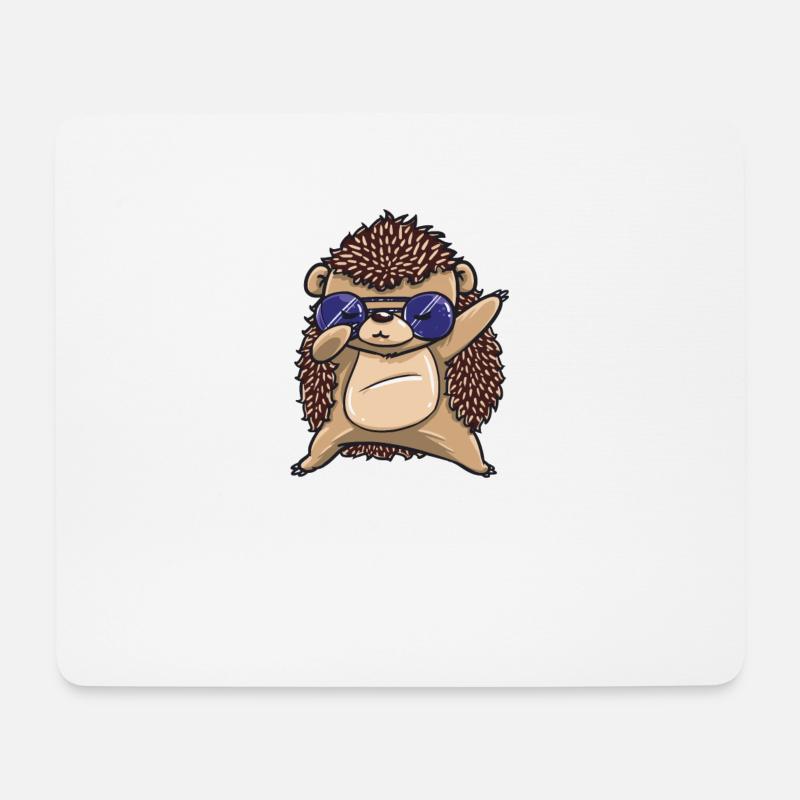 Dabbing dab Igel Dab Geschenk Geburtstag lustig - Mousepad (Querformat) - Weiß