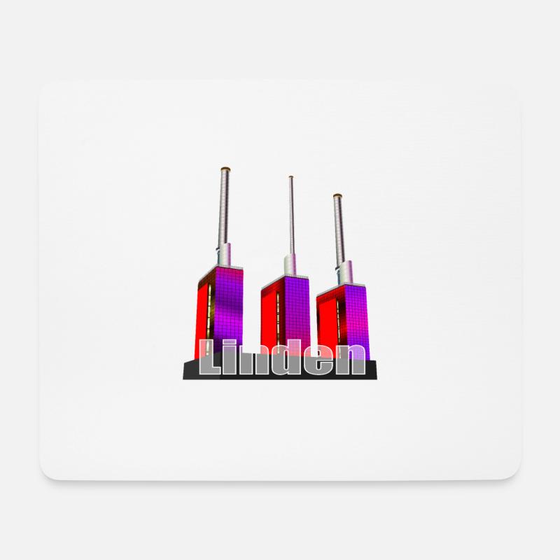 Hannover Linden Heizkraftwerk, Drei warme Brüder - Mousepad (Querformat) - Weiß