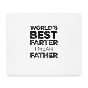 Lustiger Vatertag - der beste Vater der Welt, Vater - Mousepad (Querformat) - Weiß - Vorne