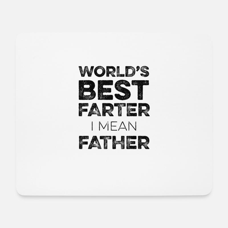 Lustiger Vatertag - der beste Vater der Welt, Vater - Mousepad (Querformat) - Weiß
