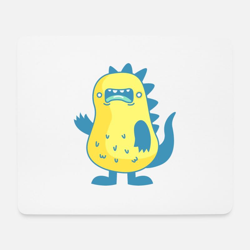 Monster - Mousepad (Querformat) - Weiß